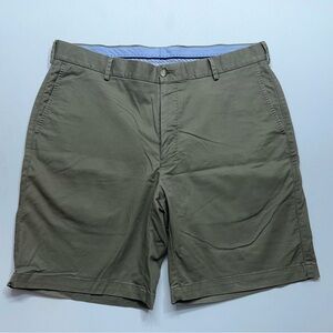 Peter Millar Golf Shorts Mens 36 Olive Green Pima Cotton Spandex 8.5” Inseam